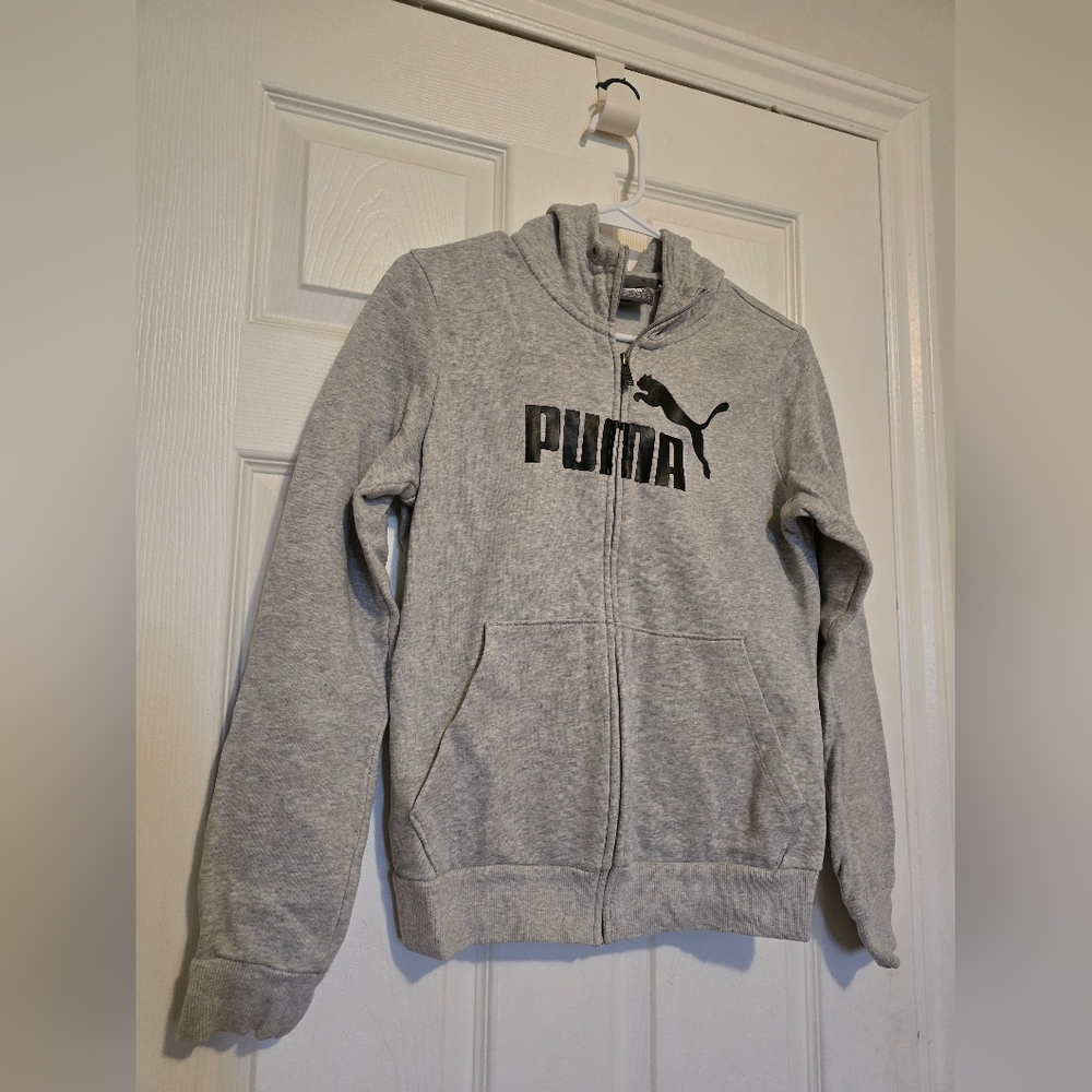 Puma Gray Zip-Up Hoodie